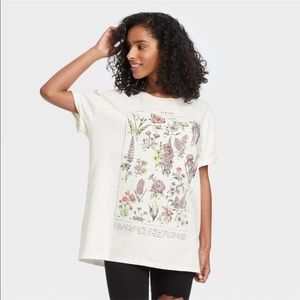 Target Botanical Oversized Flower Tee 